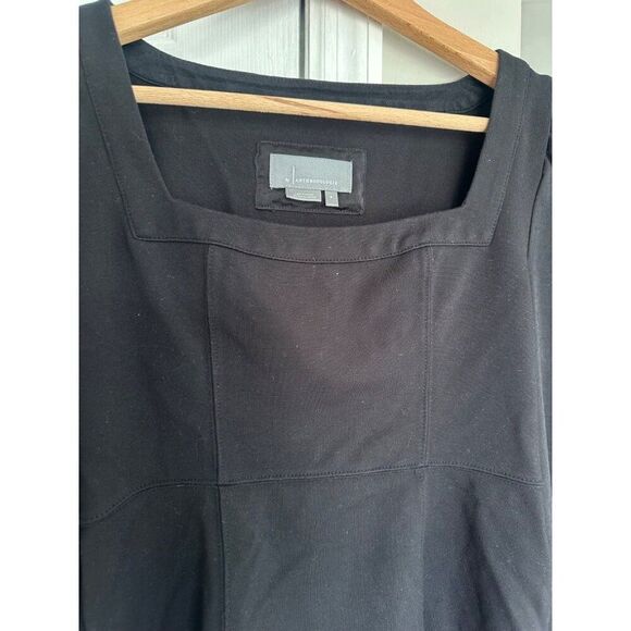 Anthropologie Allende Black Puff Sleeve Square Neck Top Blouse Small - Picture 3 of 7